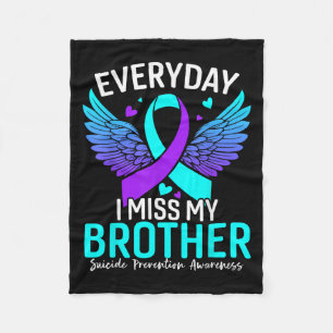 Suicide Awareness Shirt Brother Suicide Prevention Fleece Blanket