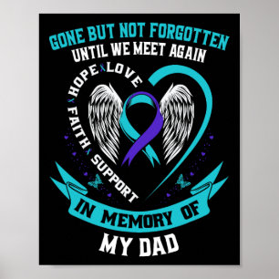 Suicide Awareness Shirt Dad Gone But Not Forgotten Poster