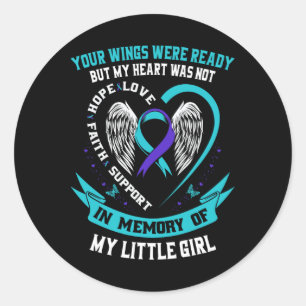 Suicide Awareness Shirt Daughter Little Girl Preve Classic Round Sticker