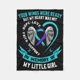 Suicide Awareness Shirt Daughter Little Girl Preve Fleece Blanket