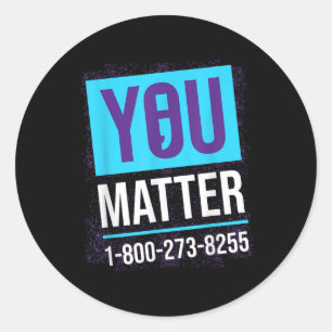 Suicide Awareness Shirt For Women Mental Health Aw Classic Round Sticker
