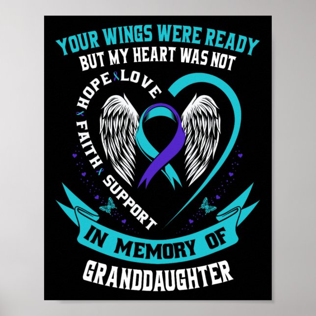 Suicide Awareness Shirt Granddaughter Prevention I Poster (Front)