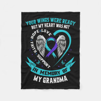 Suicide Awareness Shirt Grandma Prevention Items F Fleece Blanket