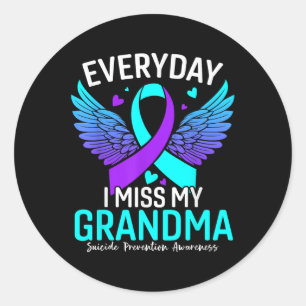 Suicide Awareness Shirt Grandma Suicide Classic Round Sticker