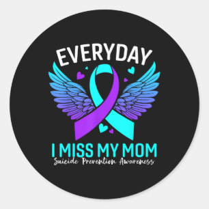 Suicide Awareness Shirt Mum Suicide Prevention Classic Round Sticker