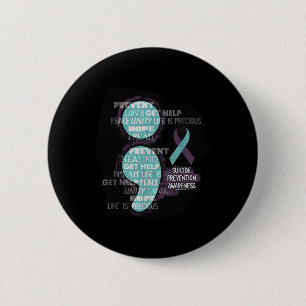Suicide Awareness Shirt Suicide Prevention Semicol 6 Cm Round Badge
