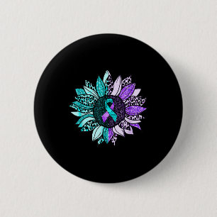 Suicide Awareness Shirt Sunflower Suicide Preventi 6 Cm Round Badge