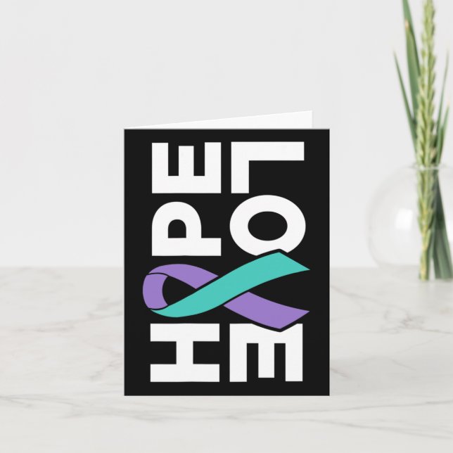 Suicide Awareness - Sideways Hope Love Prevention  Card (Front)