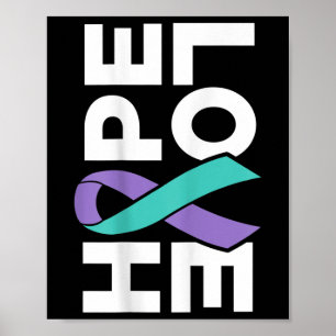 Suicide Awareness - Sideways Hope Love Prevention  Poster