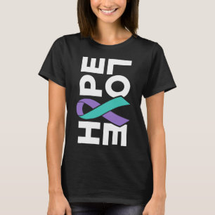 Suicide Awareness - Sideways Hope Love Prevention T-Shirt
