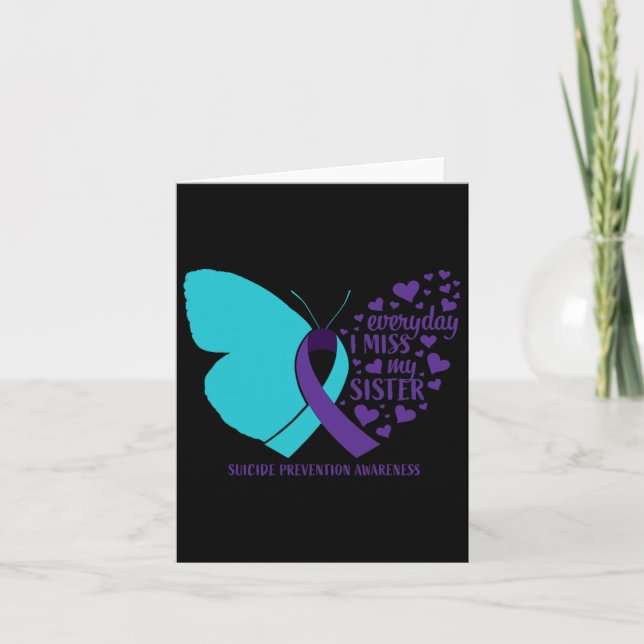 Suicide Awareness Sister Loving Memory Suicide Pre Card (Front)