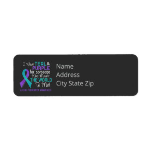 Suicide Awareness Someone Who Meant World to Me Return Address Label
