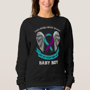 Suicide Awareness Son Baby Boy Teal And Purple In Sweatshirt