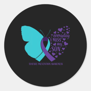 Suicide Awareness Son Gifts Loving Memory Suicide  Classic Round Sticker