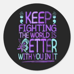 Suicide Awareness Suicide Prevention Support Classic Round Sticker