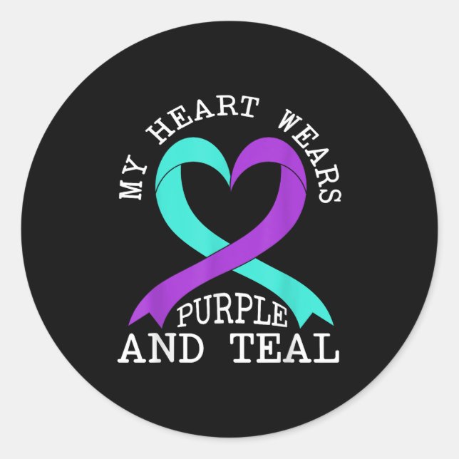 Suicide Awareness Suicide Prevention Suprt Survivo Classic Round Sticker (Front)