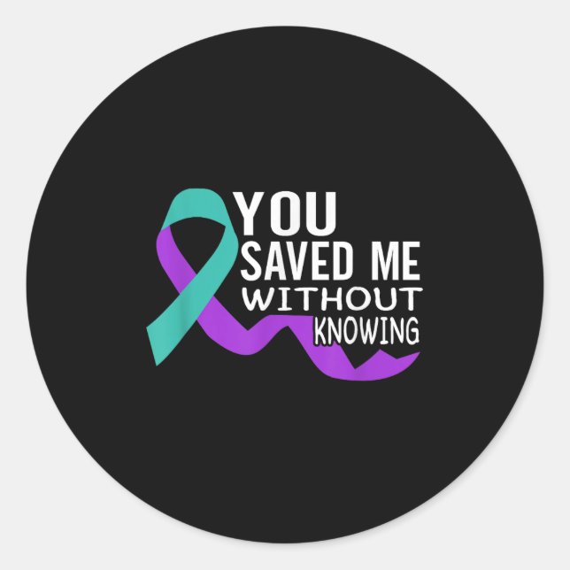 Suicide Awareness Suicide Prevention Suprt Survivo Classic Round Sticker (Front)