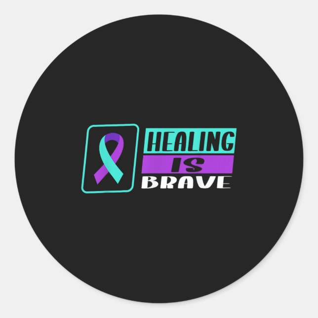 Suicide Awareness Suicide Prevention Suprt Survivo Classic Round Sticker (Front)
