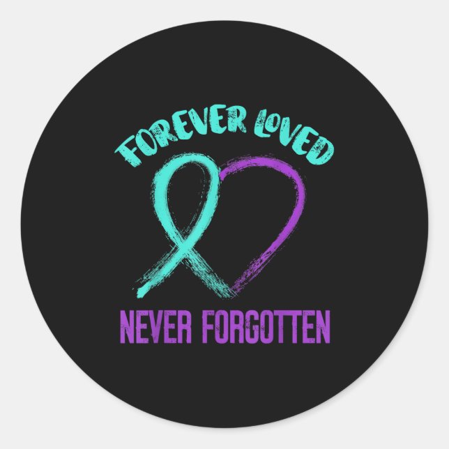 Suicide Awareness Suicide Prevention Suprt Survivo Classic Round Sticker (Front)
