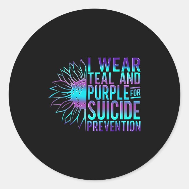 Suicide Awareness Suicide Prevention Suprt Survivo Classic Round Sticker (Front)