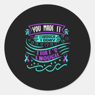 Suicide Awareness Suicide Prevention Suprt Survivo Classic Round Sticker