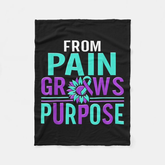 Suicide Awareness Suicide Prevention Suprt Survivo Fleece Blanket (Front)