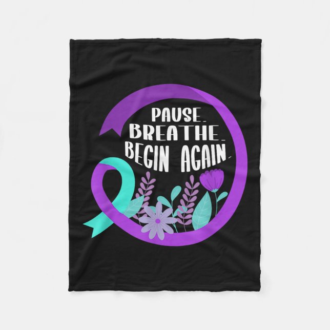 Suicide Awareness Suicide Prevention Suprt Survivo Fleece Blanket (Front)