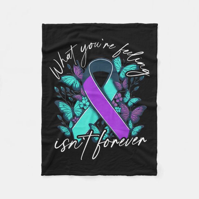 Suicide Awareness Suicide Prevention Suprt Survivo Fleece Blanket (Front)