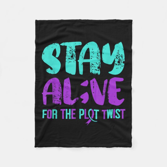Suicide Awareness Suicide Prevention Suprt Survivo Fleece Blanket (Front)