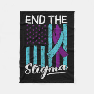 Suicide Awareness Suicide Prevention Suprt Survivo Fleece Blanket