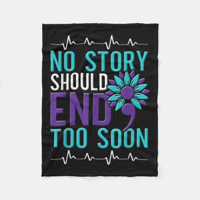 Suicide Awareness Suicide Prevention Suprt Survivo Fleece Blanket (Front)