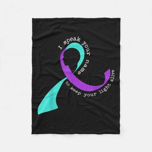 Suicide Awareness Suicide Prevention Suprt Survivo Fleece Blanket (Front)