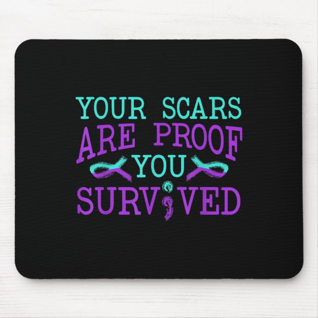 Suicide Awareness Suicide Prevention Suprt Survivo Mouse Pad (Front)