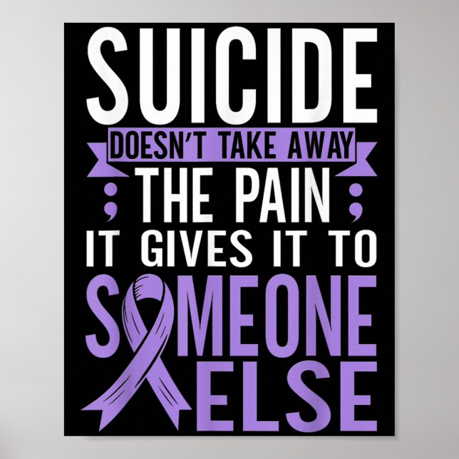 Suicide Awareness Suicide Prevention Suprt Survivo Poster (Front)