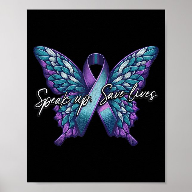Suicide Awareness Suicide Prevention Suprt Survivo Poster (Front)
