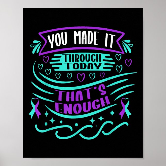 Suicide Awareness Suicide Prevention Suprt Survivo Poster (Front)