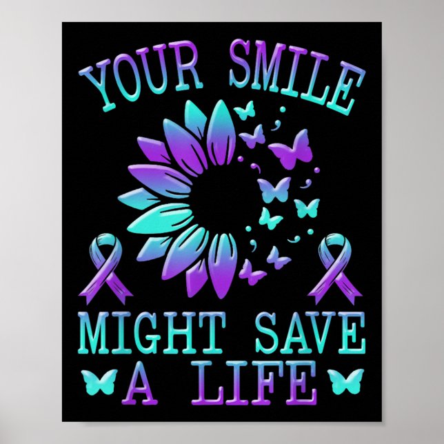 Suicide Awareness Suicide Prevention Suprt Survivo Poster (Front)