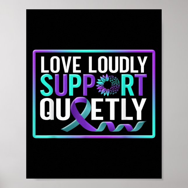 Suicide Awareness Suicide Prevention Suprt Survivo Poster (Front)