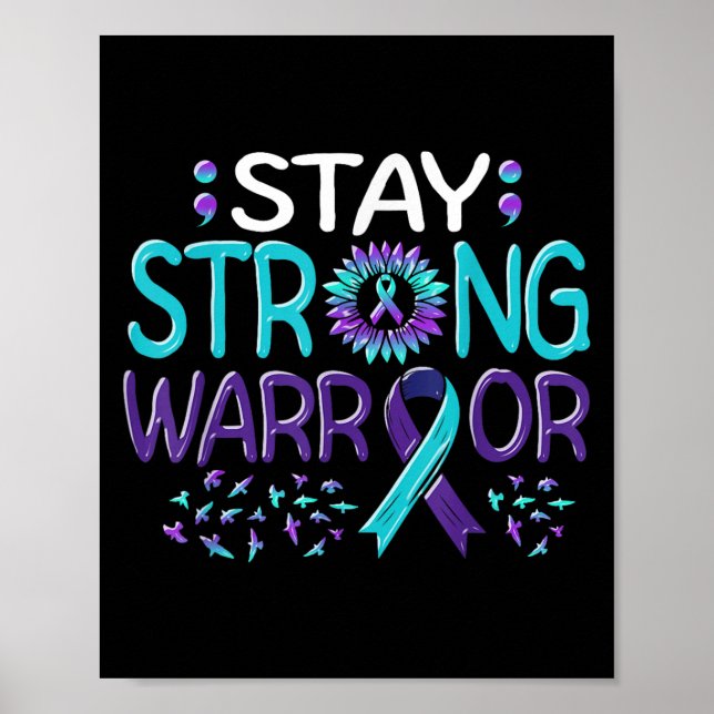 Suicide Awareness Suicide Prevention Suprt Survivo Poster (Front)