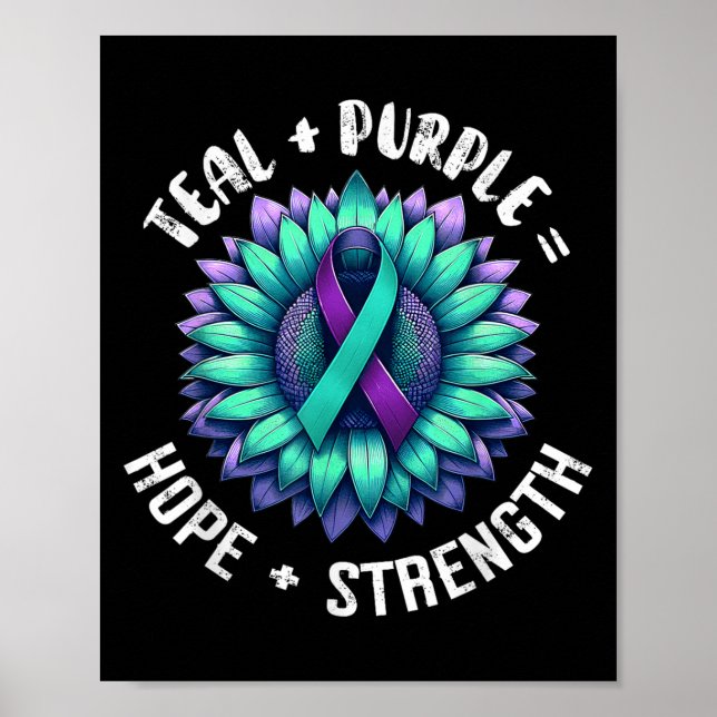 Suicide Awareness Suicide Prevention Suprt Survivo Poster (Front)