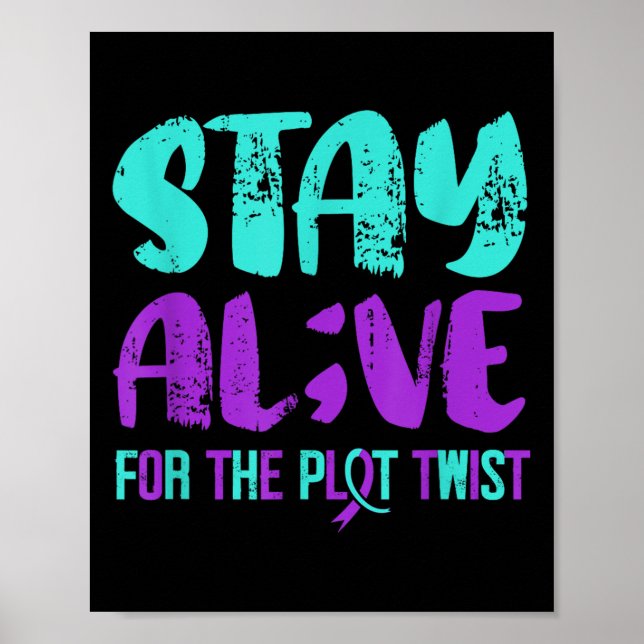 Suicide Awareness Suicide Prevention Suprt Survivo Poster (Front)