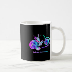 Suicide Awareness Sunflower Heart Purple Ribbon Coffee Mug