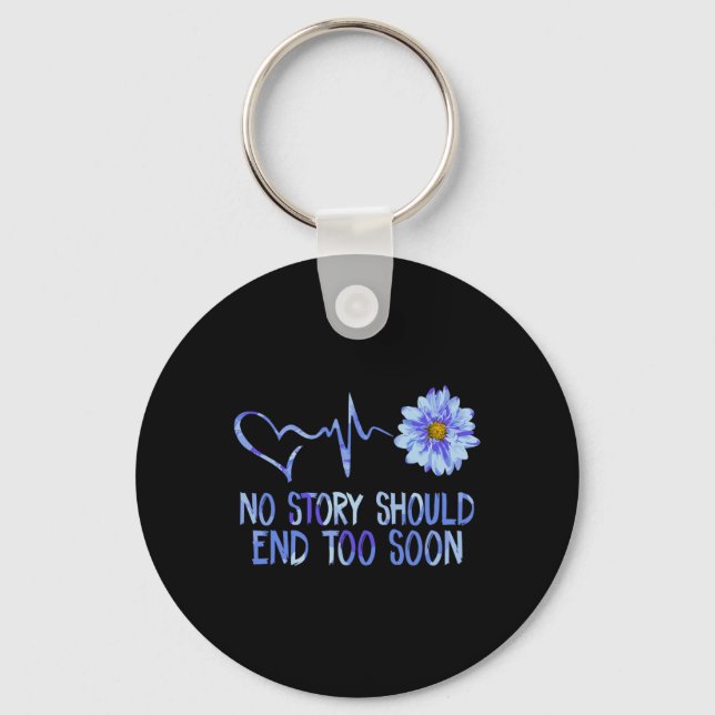 Suicide Awareness Sunflower  Key Ring (Front)