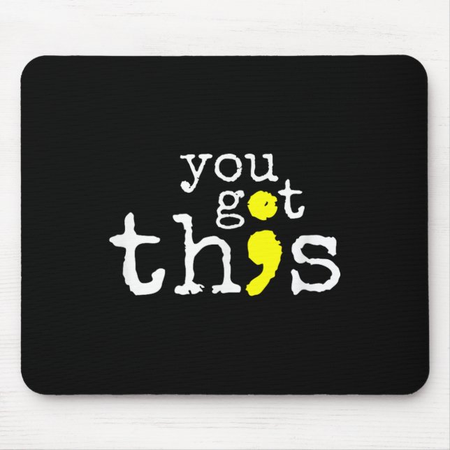 Suicide Awareness Support Positive Quote Mouse Pad (Front)