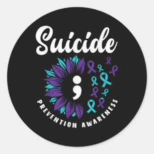 Suicide Awareness Support Suicide Prevention Classic Round Sticker