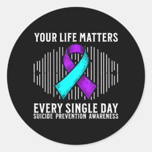 Suicide Awareness Support Suicide Prevention Classic Round Sticker