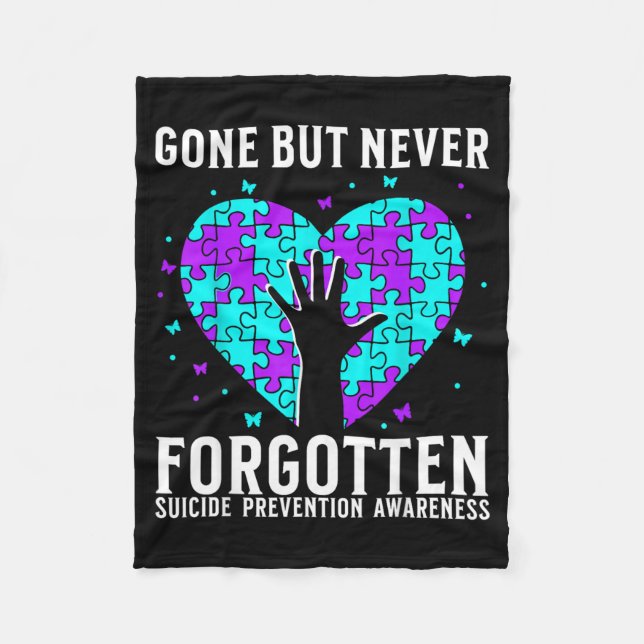 Suicide Awareness Support Suicide Prevention Fleece Blanket (Front)