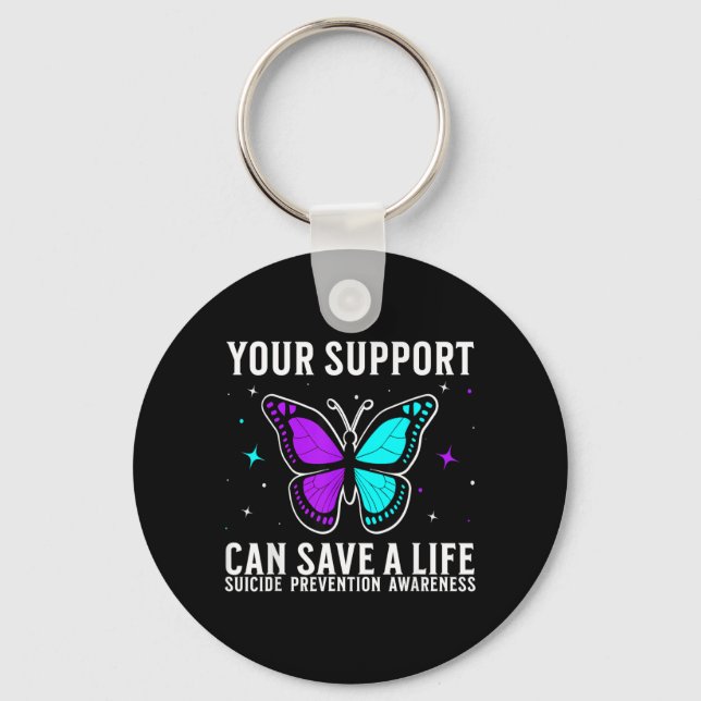 Suicide Awareness Support Suicide Prevention Key Ring (Front)