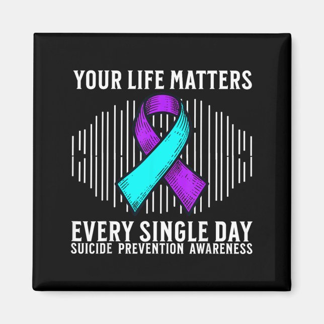 Suicide Awareness Support Suicide Prevention Magnet (Front)