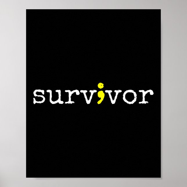 Suicide Awareness Support Symbol Recovery Survivor Poster (Front)